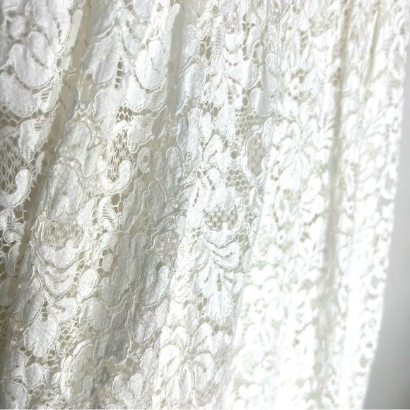 Anthropologie Maeve Anastasi Lace White Midi Dress - Picture 10 of 12